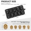 JDICTION 3 PCS Skull Chocolate Molds, 10 Cavity Silicone Candy Trays with 5 Shapes for Halloween Ice, Jelly, Resin, Crayon - 2 of 4