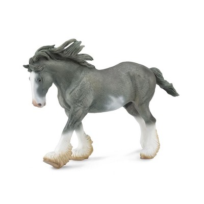 Breyer Corral Pals Horse Collection Black Sabino Roan Clydesdale Stallion Model Horse