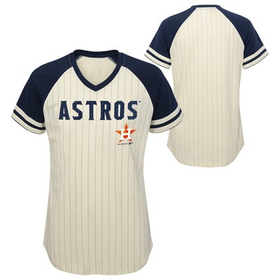 MLB Houston Astros Girls' Henley Team Jersey - XS