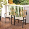 Costway Patio Dining Chairs Set of 2/4 Metal Outdoor Chairs with Removable Padded Cushions - 4 of 4