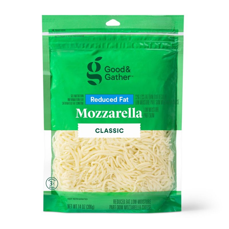 Shredded Reduced Fat Mozzarella Cheese - 14oz - Good &#38; Gather&#8482;, 1 of 5