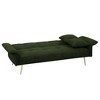 Akoasm 70.1 in. W Convertible Double Sofa Bed with Folding Arms For Living Room and Small Spaces-Green - 4 of 4