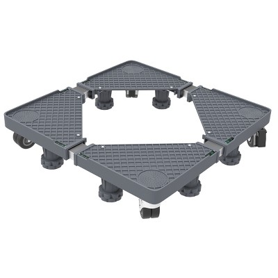 Fleming Supply Multipurpose Dolly With Locking Swivel Wheels, Levels, and Adjustable Base - Blue
