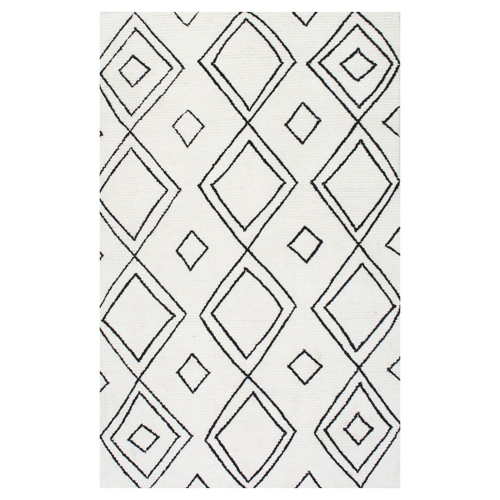 2'x3' Hand Tufted Dawne Area Rug White - nuLOOM