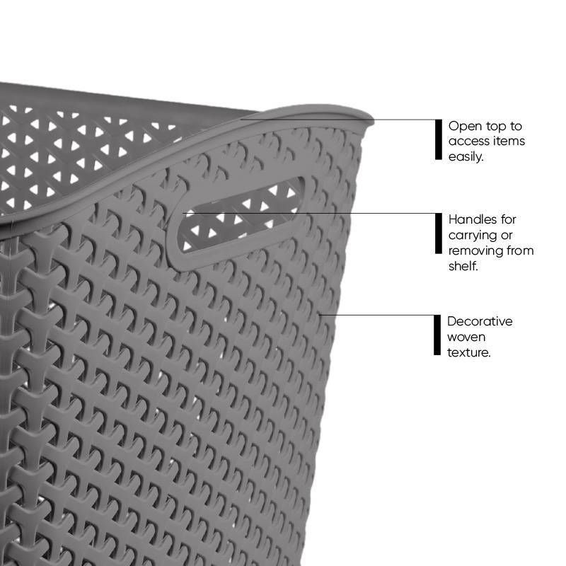 Y-Weave XL Curved Decorative Storage Basket - Brightroom™, 4 of 13