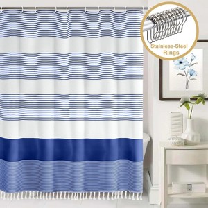 LunaLulinlk Tassel Shower Curtain Set with Hooks - 1 of 4