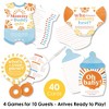 Big Dot of Happiness Here Comes The Son Baby Shower Game Bundle Pack, 4 Activities - Who Knows Mommy Best, Mommy or Daddy Quiz,What's in Your Purse - 2 of 4