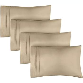 Pillowcase Set of 4 Soft Double Brushed Microfiber - CGK Linens