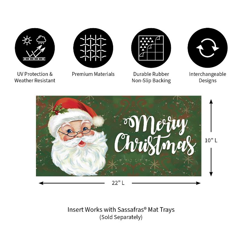 Evergreen Merry Santa Sassafras Indoor Outdoor Switch Doormat 1'10"x10" Multicolored, 2 of 5