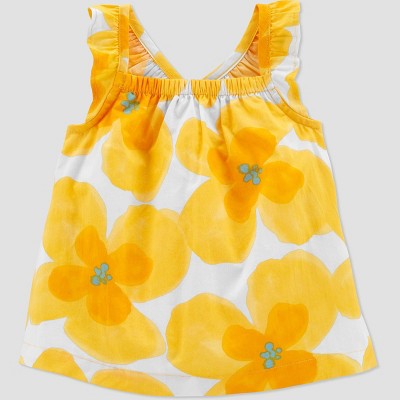 Image of Baby Girls' Floral Sunsuit - Just One You® made by carter's Yellow Newborn