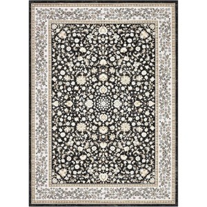 Vintage Washable Rugs for Living Room & Bedroom, Low Pile Soft Non-Slip with Rubber Backing, Home Office Decor - 1 of 4