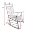 SKRAN Solid Hardwood Porch Rocker Chair, Wide Seat with Slatted Backrest and Armrests, Outdoor Rocking Chair for Porch, Balcony, or Garden - 3 of 4