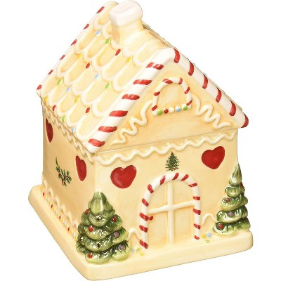 Spode Gingerbread House Candy Jar, Green