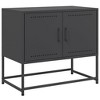 vidaXL TV Cabinet Black Steel Standard Storage TV Cabinet - 2 of 2
