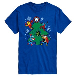 Men's - Marvel - Xmas Sketch Short Sleeve Graphic T-Shirt - 1 of 4
