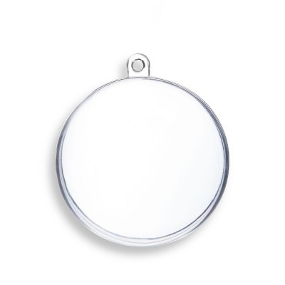 Clear Plastic Fillable DIY Ornaments Set, 3.15 in, 24 Pack