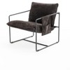 Sapphtopaz 2pcs Accent Chair Upholstered Hanging Armchair Lounge Chair with Arm Pockets Metal Frame Comfy Chair for Living Room Bedroom - 3 of 4