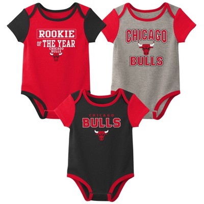 Nba Chicago Bulls Baby Boys' Bodysuit 3pk Set : Target