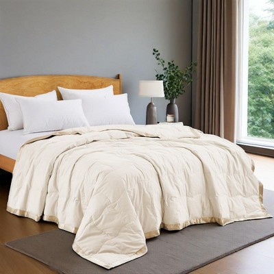 Peace Nest Ultra-Lightweight Down Blanket with Satin Trim