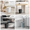 Aoibox Small Trash Can, 3 Pack 1.8 Gallons Bathroom Waste Basket, Round Garbage Bin for Kitchen, Dorm, Bedroom, Office, Study, Compact Spaces - 2 of 4