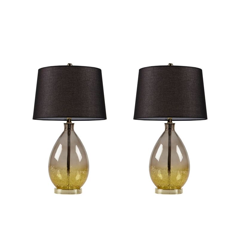 Set of 2 Cortina Glass Table Lamp Gold - 510 Design, 2 of 8