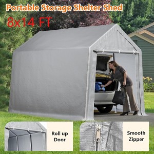 Outdoor Carport Storage Tent Garage Heavy Duty Shed Car Shelter Canopy - 1 of 4