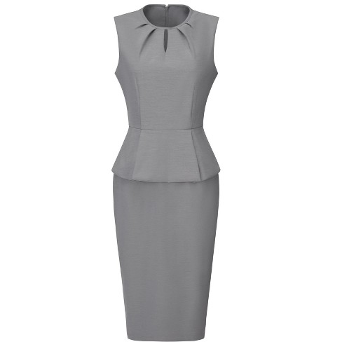 Gray Pleated Dress 