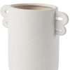HomeRoots 10" Off White Ceramic Cylinder Table Vase With Handles - 4 of 4