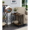 HomeStock Belmont Chairside End Table with Charging Station and Shelf, Two USB Ports, Crisscross Frame Accent Side Table for Living Room Use - 3 of 4
