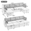 NicBex Modern 111.8" Pull Out Sofa Bed Chenille Convertible Sleeper Sofa with Hidden Storage for Living Room - 2 of 4