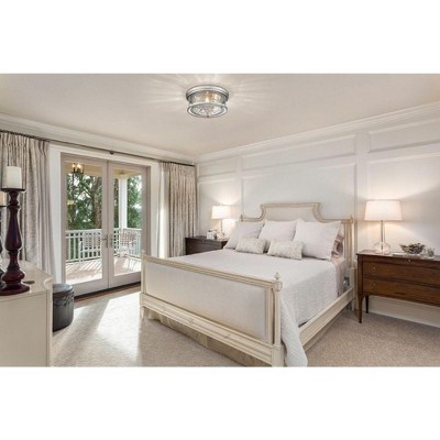 Brushed Nickel 16" Glass 3-Light Flush Mount