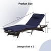PAGED Outdoor Wicker Long Reclining Chair Set of 2 Patio Chaise Lounge Tanning Chairs for Poolside, Beach, Yard - 4 of 4