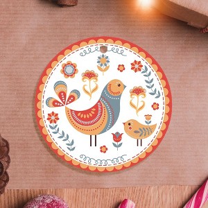 Scandinavian Folk Bird Christmas Ornament| OrnamentallyYou - 1 of 4