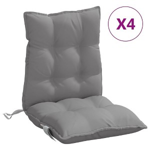vidaXL Lowback Chair Cushion Set of 4 Gray Oxford fabric (100% polyester) - 1 of 4