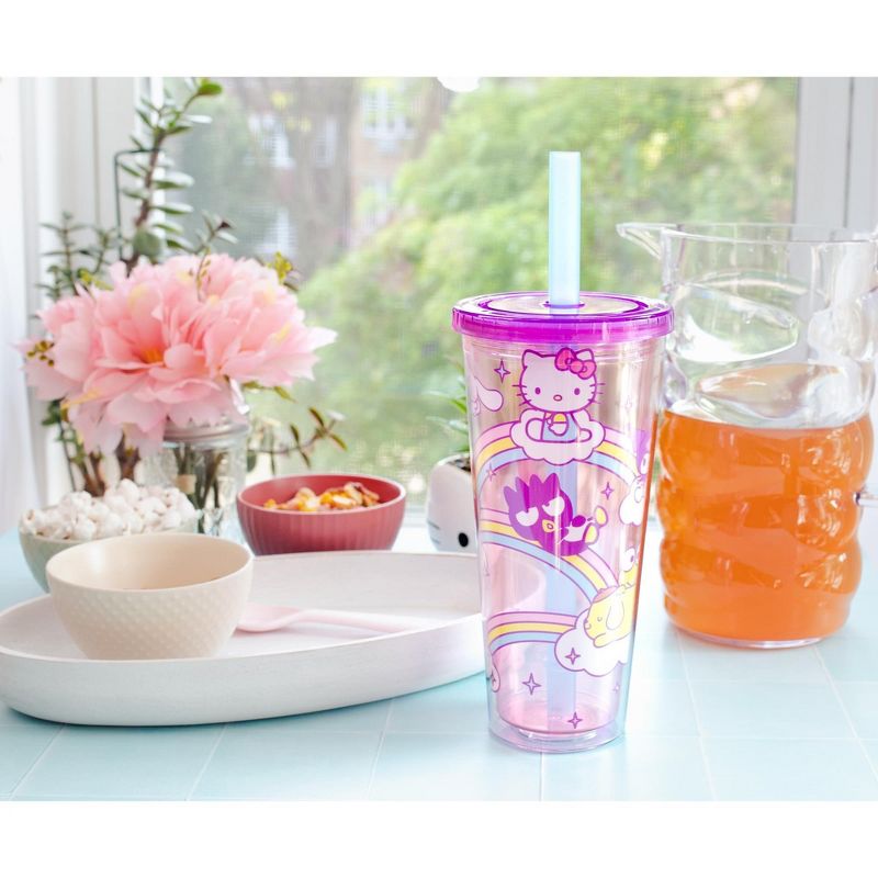 Silver Buffalo Sanrio Hello Kitty and Friends Carnival Cup With Lid and Straw | Holds 24 Ounces, 4 of 7