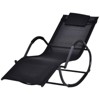 Outsunny Outdoor Rocking Chair, Chaise Lounge Pool Chair for Sun Tanning, Sunbathing Rocker, Armrests & Pillow for Patio, Lawn, Beach, Large - 4 of 4