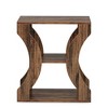 Resenkos Sofa Side End Table, End Table, Couch Table,24" End Table, 3-Tier Farmhouse Side Table with Storage Shelves,Brown - 2 of 4