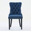 Sapphtopaz Modern Dining Chairs Set of 2 Hand-Pulled Buckle Upholstered Chair with Nailhead Chair for Dining Room, Living Room - 3 of 4