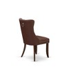 East West Furniture,Parson Dining Chairs Brown Color Set of 2 - 4 of 4