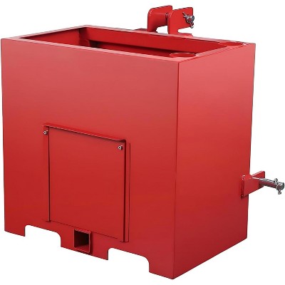Coucheta 3 Point Ballast Box, 800LB Capacity w/ 2" Quick Hitch Receiver, 5 cu.ft Heavy Duty Tractor Weight Box w/Sliding Door, 3mm Steel