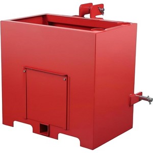 Coucheta 3 Point Ballast Box, 800LB Capacity w/ 2" Quick Hitch Receiver, 5 cu.ft Heavy Duty Tractor Weight Box w/Sliding Door, 3mm Steel - 1 of 4