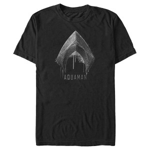 Men's Zack Snyder Justice League Aquaman Silver Logo T-Shirt - 1 of 4