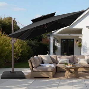 heavy patio umbrella base 42 LBS Base, 25 Inches Duty, 1.6