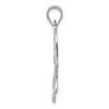 Black Bow Jewelry 14k White Gold Floral Winged Dragonfly Pendant, 28mm - 2 of 4