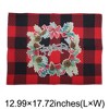 Unique Bargains Christmas Place Mats Pinecone Wreath Bow Linen Red Black Blue 13"x17.7" 2 Pcs - 3 of 4