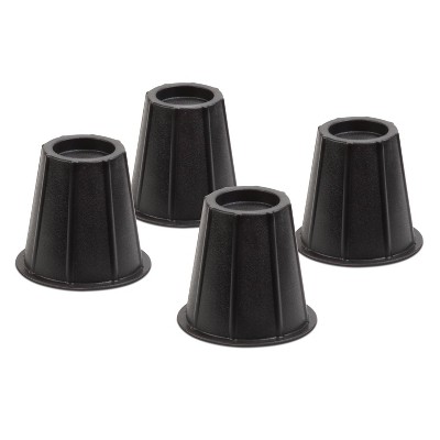 Honey-Can-Do 6" Set of 4 Round Bed Risers Black