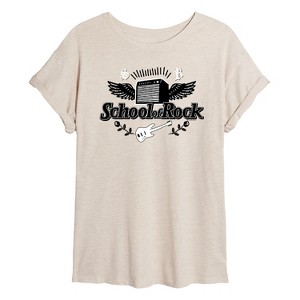 Women's - School of Rock - Original Logo Oversized Graphic T-Shirt - 1 of 4