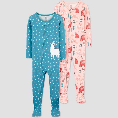 baby girl footed onesies