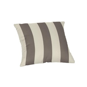 Casual Cushion Patterned Sunbrella Fabric 1-Piece Indoor/Outdoor Square Throw Pillow,15"W x 15"L - 1 of 4