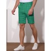 Lars Amadeus Men's Summer Slim Fit Flat Front Plaid Dress Shorts - 2 of 4